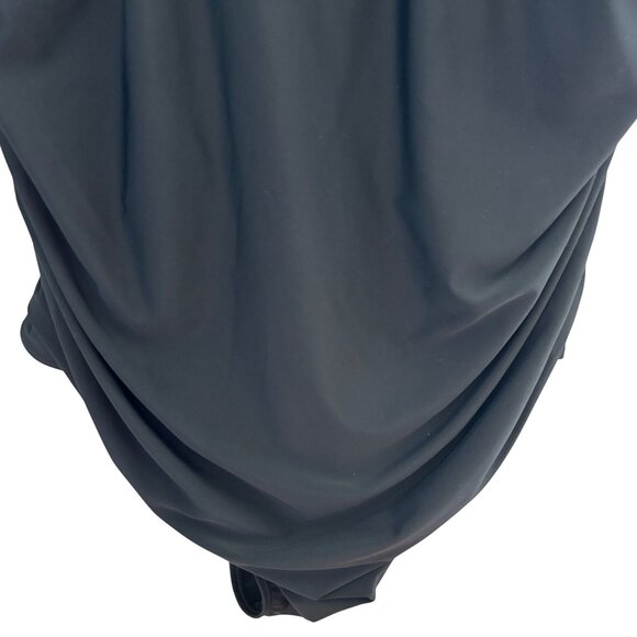 DACI Women's Plus Size Black One Piece Swimsuit Size 24W Ruched Built-in Bra - Picture 4 of 8